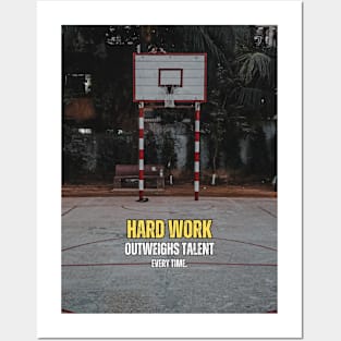 Basketball Hard Work Motivation Quote Posters and Art